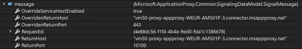message Object Variables
