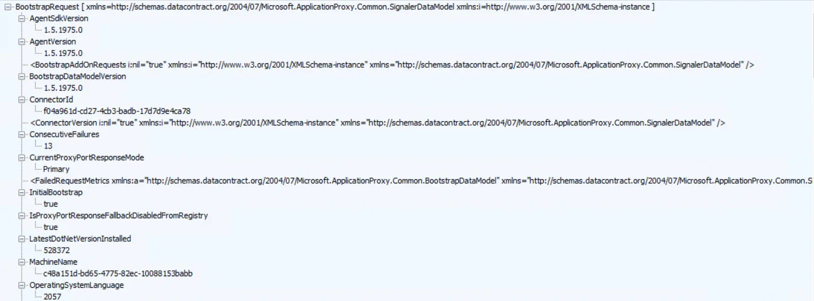 Application Proxy bootstrap request