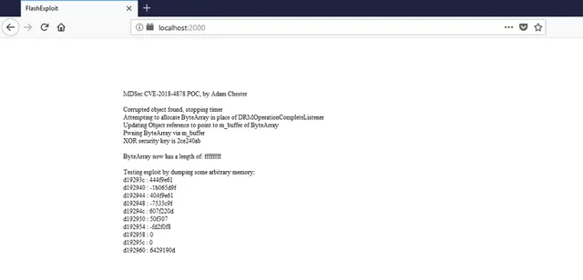 Moving jobs and exploiting flash (CVE-2018-4878)